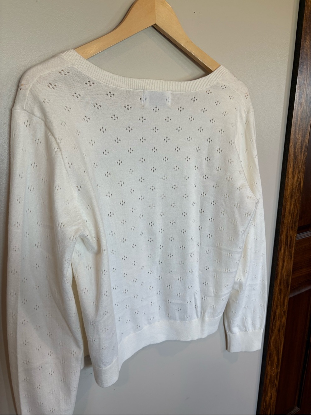 Old Navy Cream Openwork Knit Cardigan - Picture 5 of 5